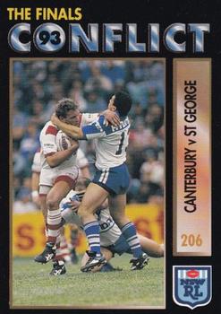 1994 Dynamic Rugby League Series 1 #206 1993 Canterbury V St George Front